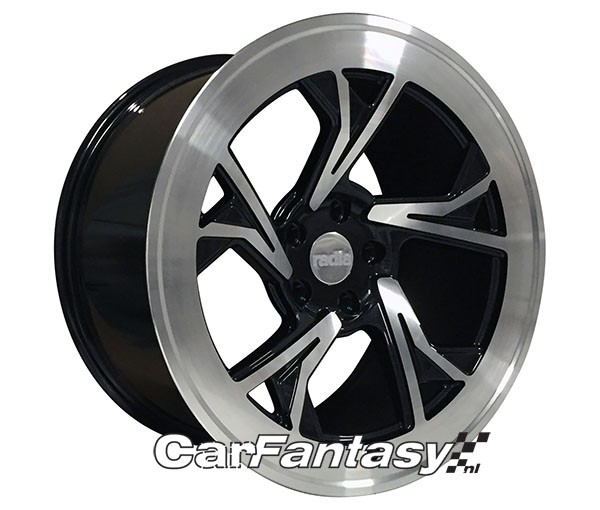 RADI8 C5 8.5/10.0x19 5x120 35 Gloss black machine face 72,56 Bre
