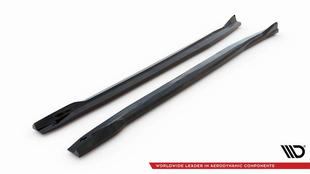 Zijskirts passend voor BMW X5M F95 Facelift Maxton Glans Zwart
