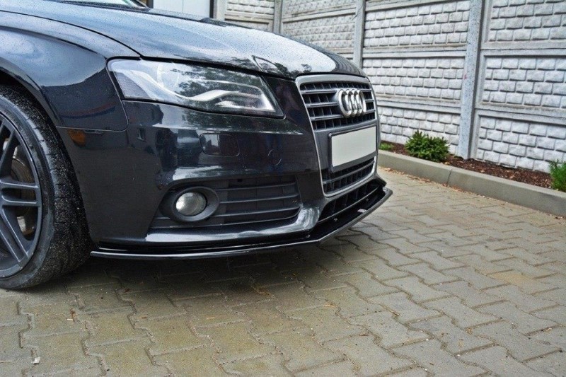 Voorspoiler passend voor Audi A4 B8 V.2 Glanzend Zwart