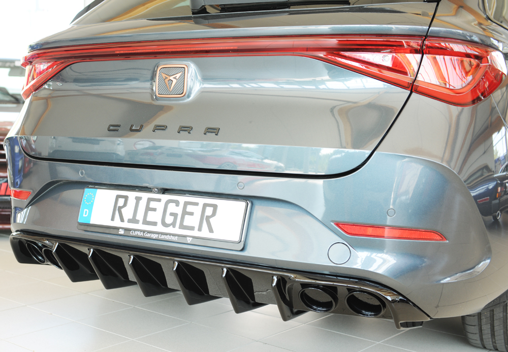 Diffuser passend voor Seat Leon KL ST/sportstourer 2020- Rieger glanzend zwart