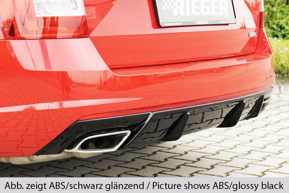 Achterbumper Diffuser Rieger Skoda Octavia RS 5E met trekhaak