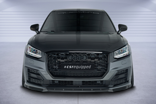 Voorspoiler passend voor Audi Q2 S-Line CSR Glans Zwart