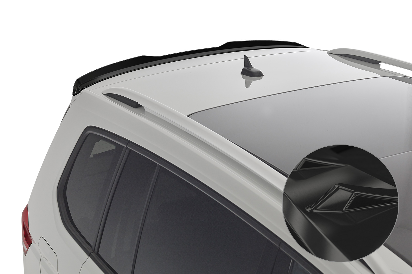 Spoiler passend voor VW Touran 2 (Type 5T) CSR glans Zwart