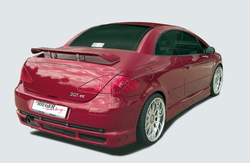 Spoilerzwaard voor Achterbumper Diffusor Peugeot 307 CC Rieger