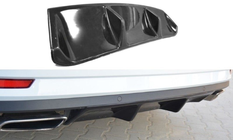 Diffuser passend voor Skoda Superb 3 Maxton Design glans zwart