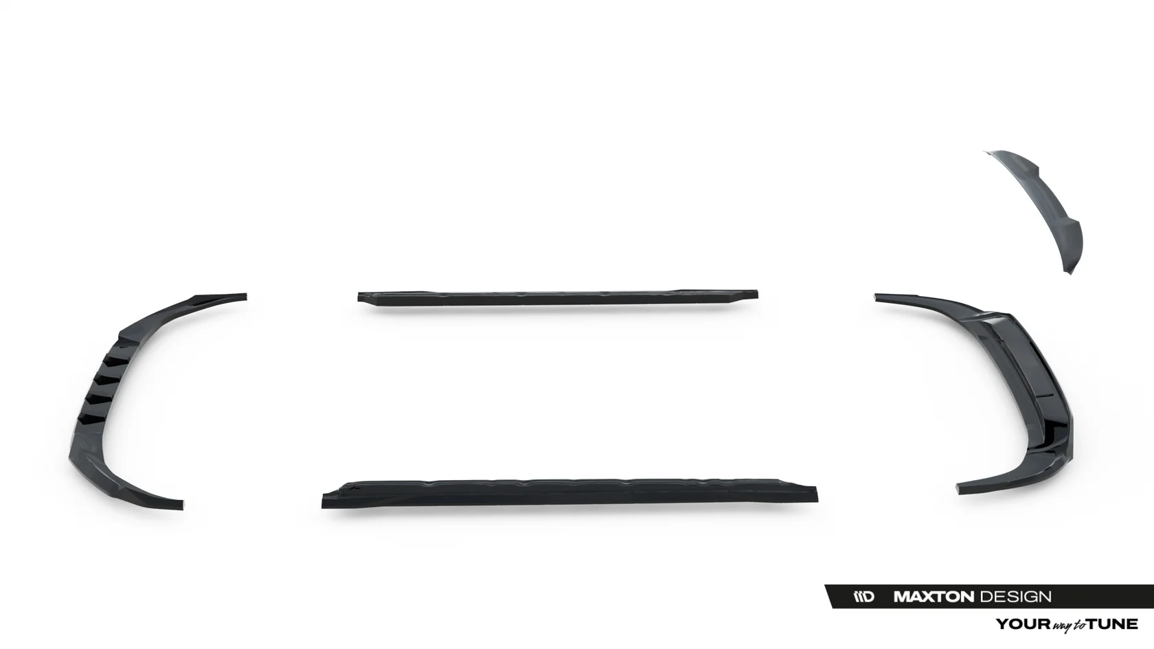 Bodykit passend voor Audi A3 Sedan 8Y Facelift Maxton Glanzend zwart