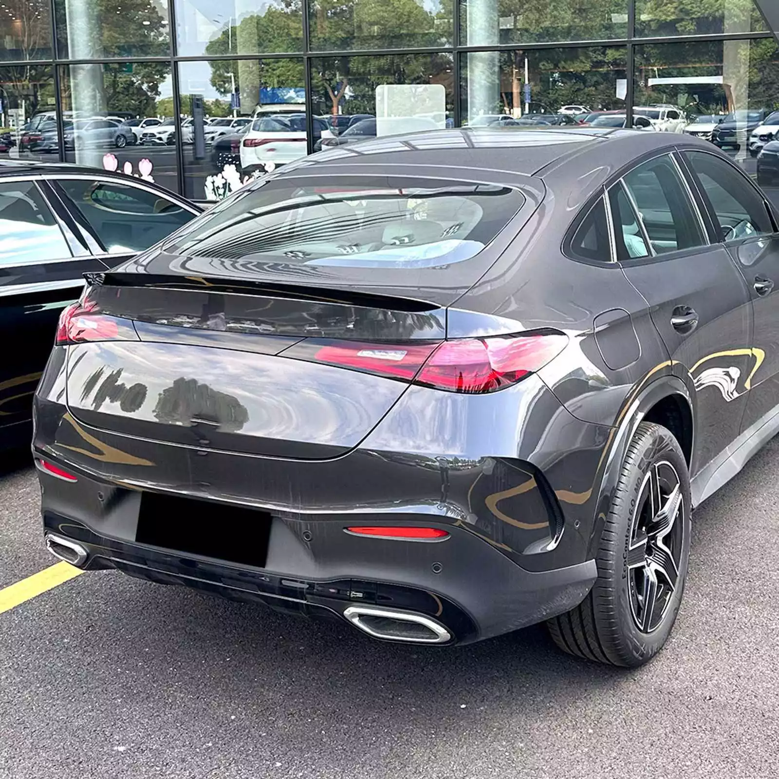 Spoiler passend voor Mercedes-Benz GLC Coupe C254 Glans Zwart