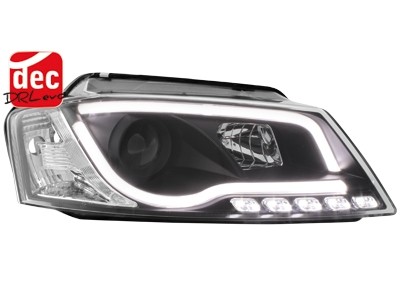 Koplampen passend voor Audi A3 8P 08-12 Tube Light LED Zwart