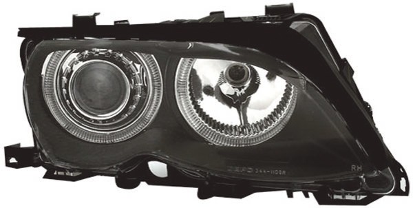 Koplampen passend voor BMW E46 01-05 Sedan/Touring Angel Eyes zwart