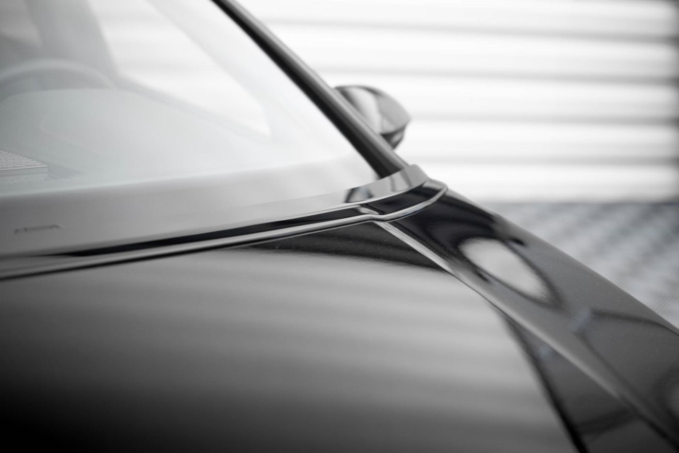 Motorkap Spoiler passend voor Volkswagen Golf 8 alle Maxton Glans Zwart