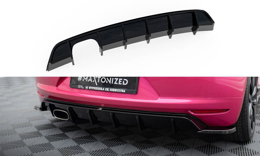 Diffuser passend voor Volkswagen Scirocco Maxton Glans Zwart