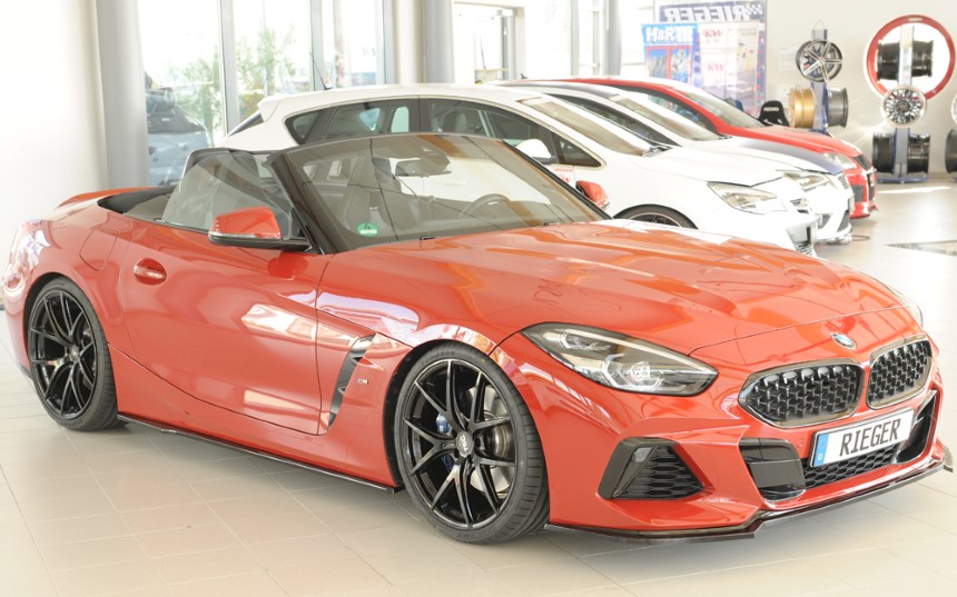 Zijskirts passend voor BMW Z4 G4Z/G29 roadster Rieger glans zwart