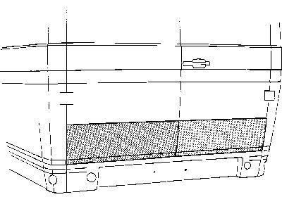 deurplaat, achterdeur, links = rechts Mercedes 406/508, 1973-198