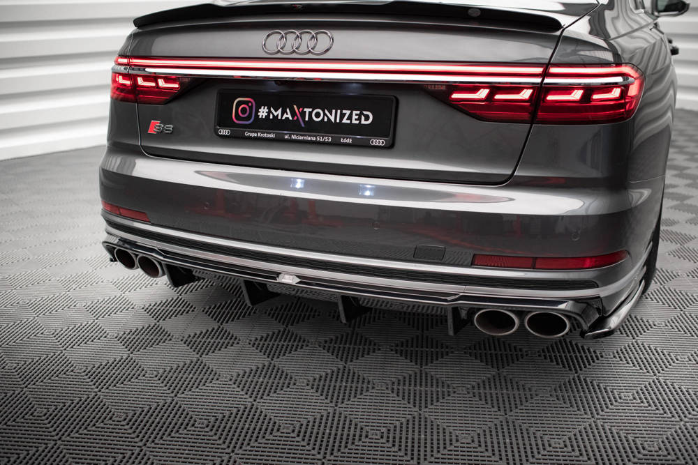 Diffuser passend voor Audi S8 D5 Maxton Glans Zwart