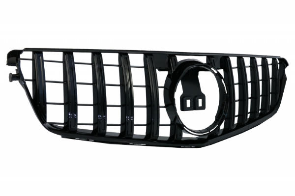 Grill passend voor Mercedes C-klasse W204 S204 GT Look Panamericanan Glans Zwart
