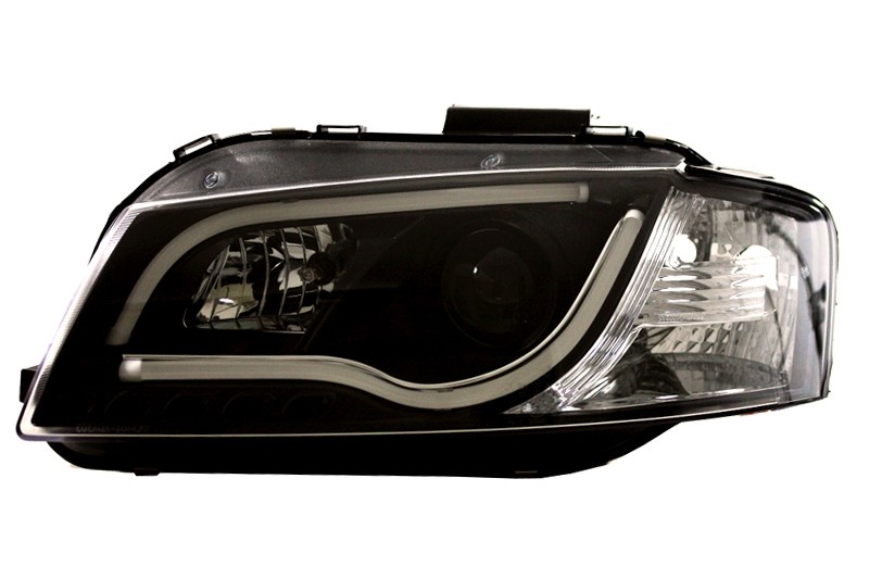 Koplampen passend voor Audi A3 8P 03-08 Tube Light LED Zwart