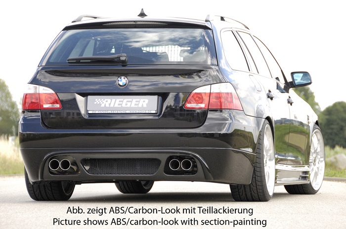 Achterbumper Diffuser passend voor BMW E61 met ABE Rieger