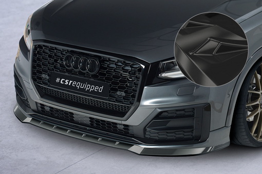 Voorspoiler passend voor Audi Q2 S-Line CSR Glans Zwart