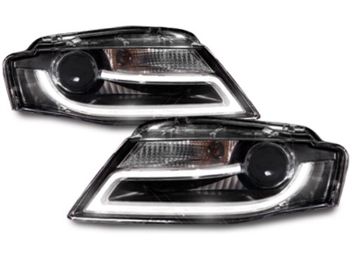 Koplampen Audi A4 8K/8E Xenon LED dagrijlicht 07-11 zwart