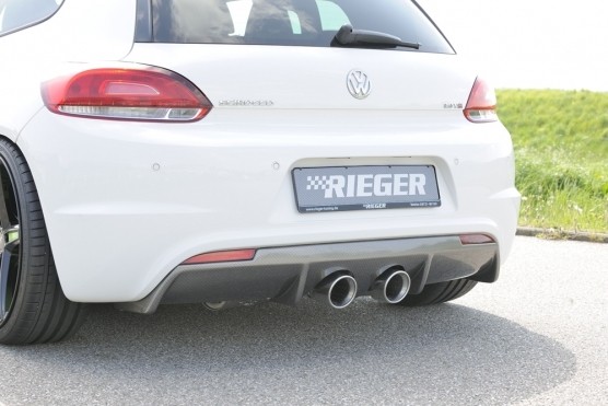 Diffuser passend voor Volkswagen Scirocco Rieger Carbon Look