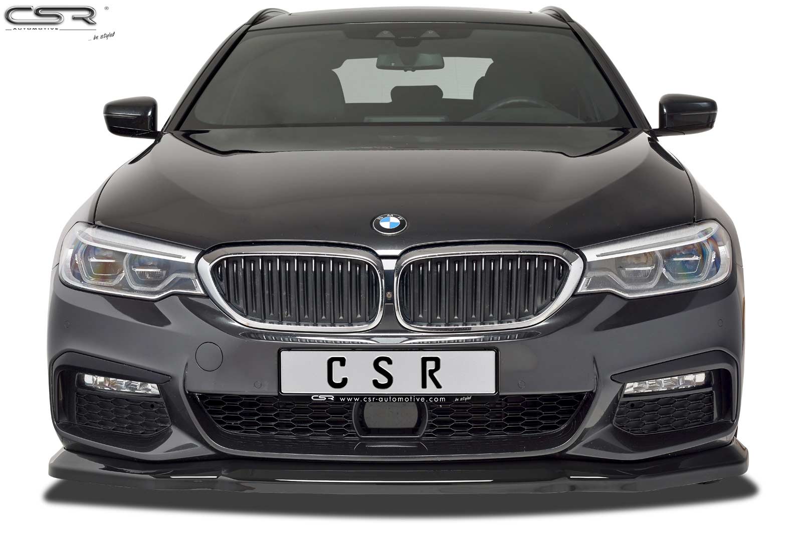Voorspoiler passend voor BMW 5-Serie G30/G31  Glans Zwart