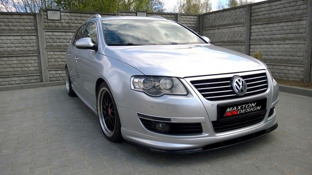 Voorspoiler passend voor VW Passat B6 R-LINE Glans Zwart