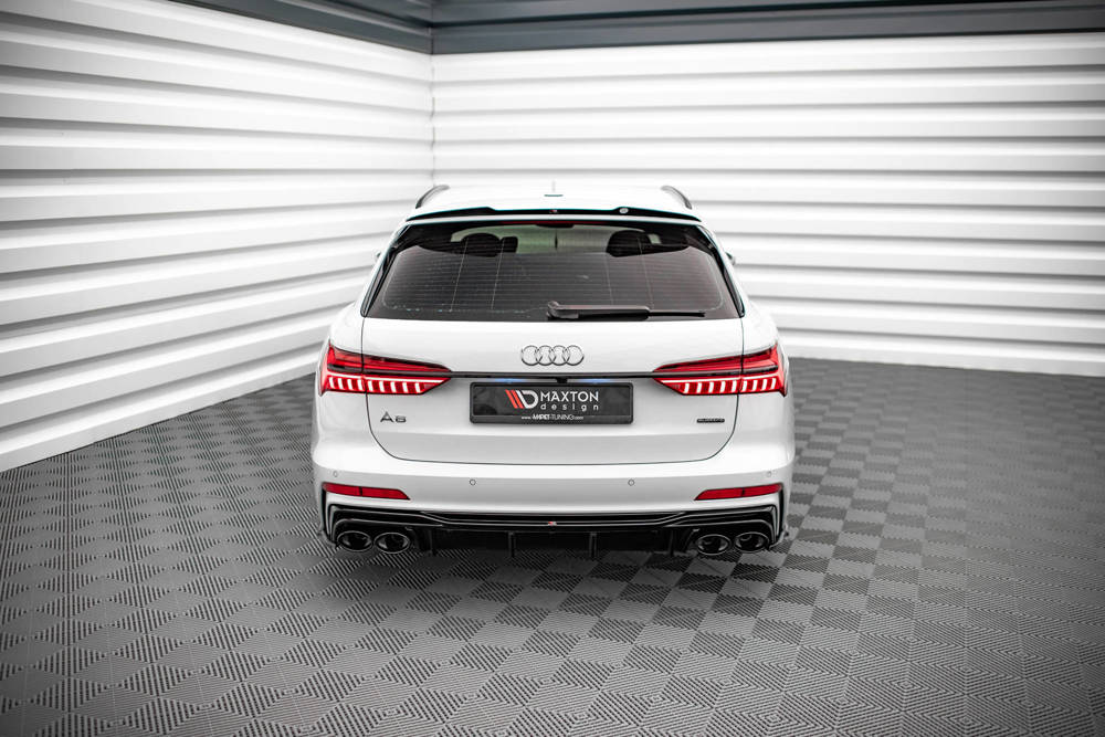 Diffuser passend voor Audi S6 / A6 S-Line C8 Maxton Glans Zwart