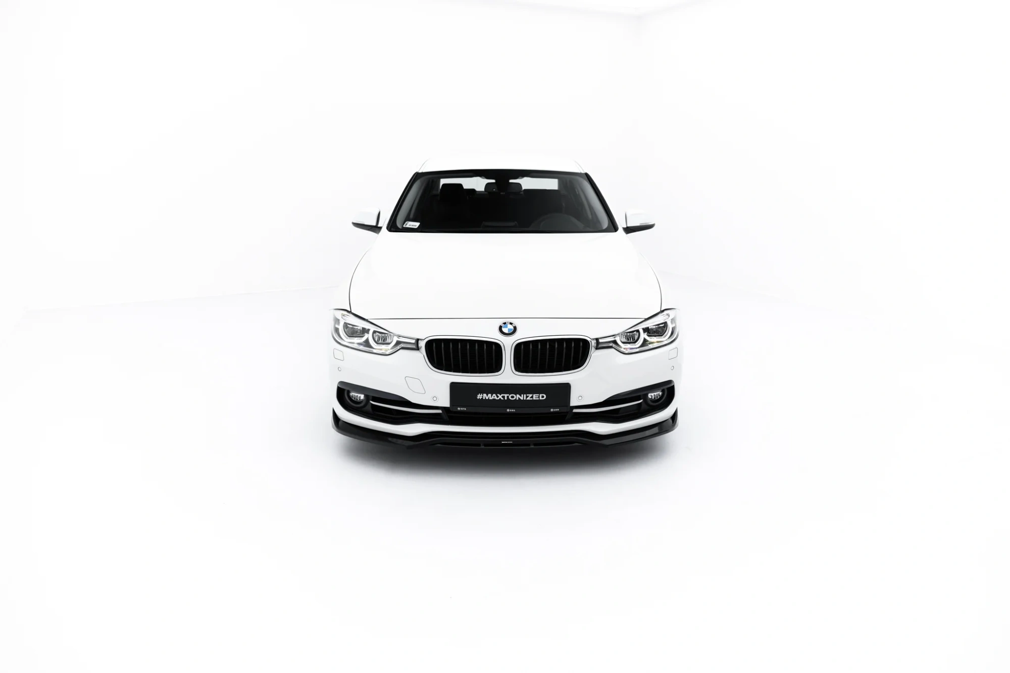 Front Splitter BMW 3 Sportline Sedan / Touring F30 / F31 Maxton Glanzend Zwart