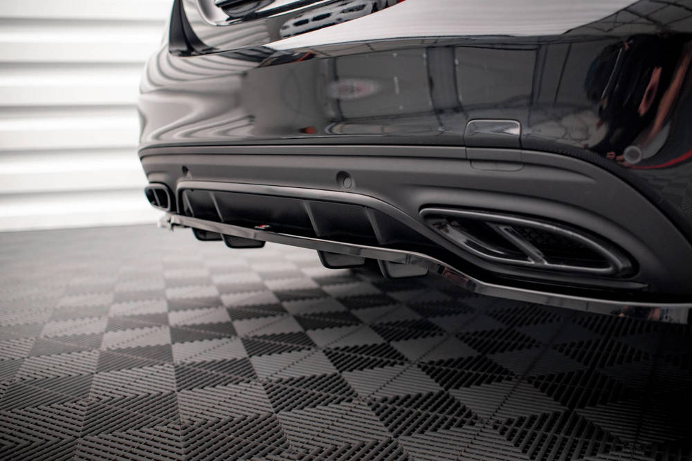 Diffuser Mercedes C Klasse AMG Line W205 Facelift Maxton Glans Zwart