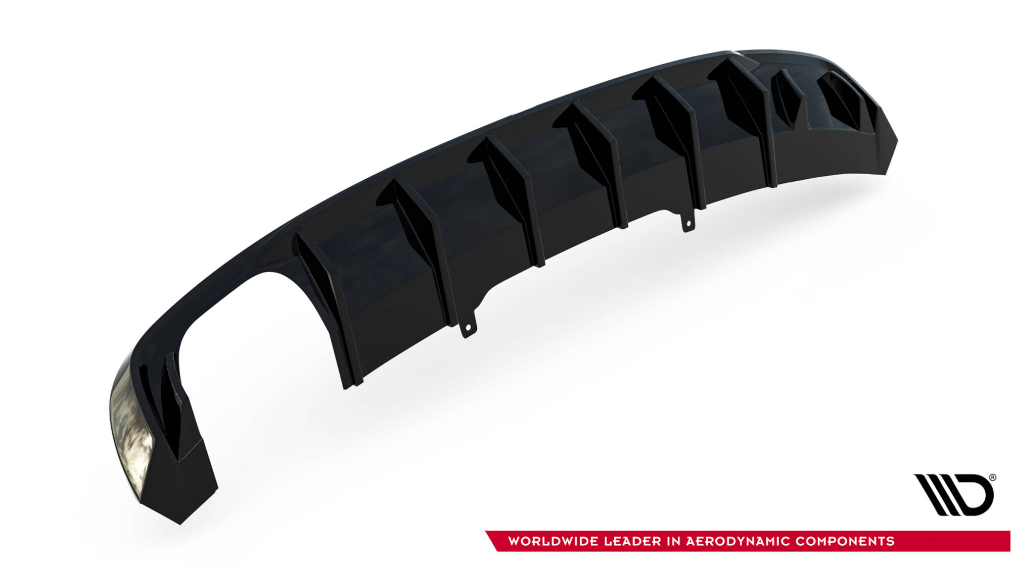 Achter Diffuser passend voor Audi A4 S-line B9 Maxton Glanzend zwart