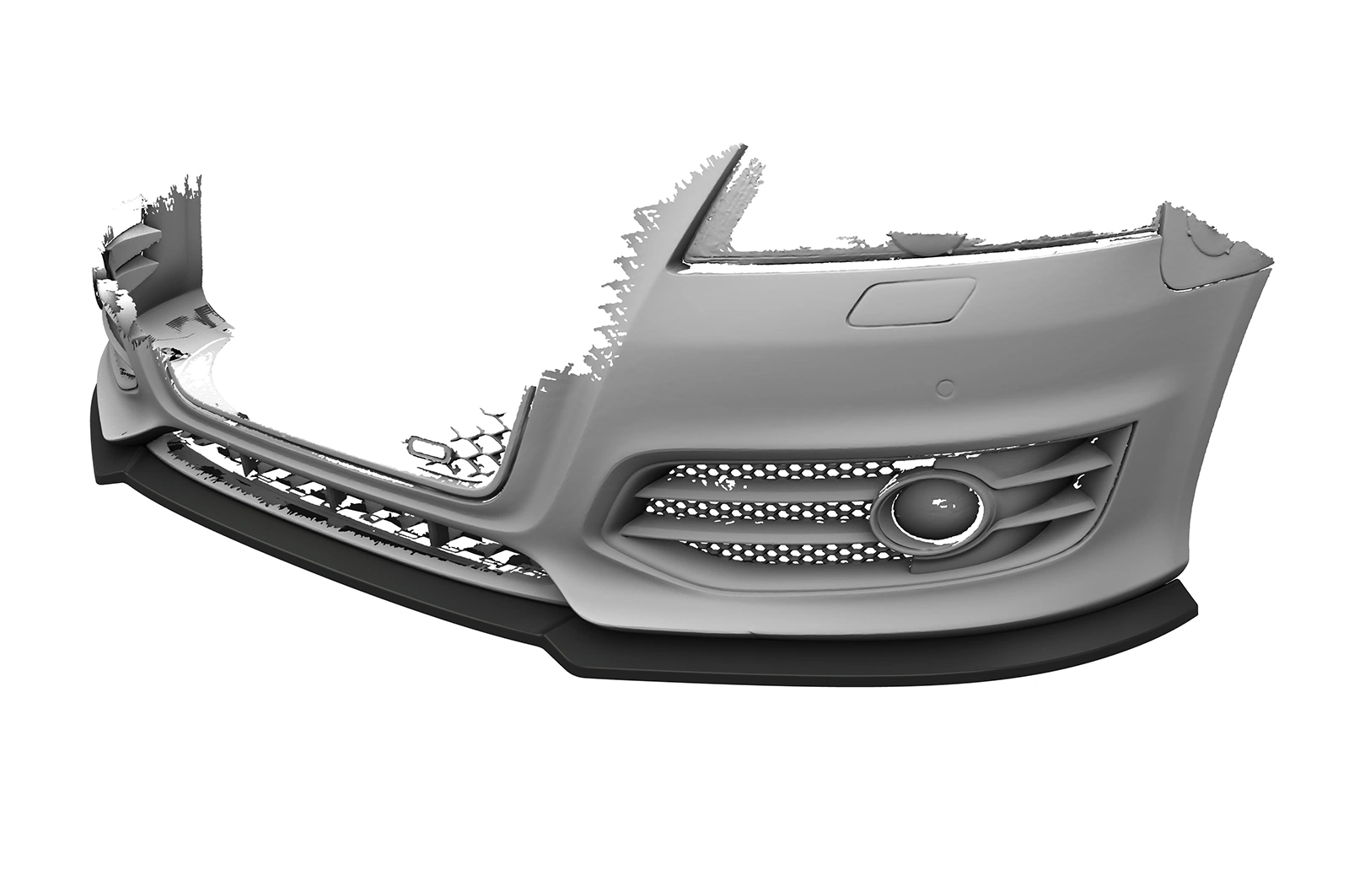 Voorspoiler passend voor Audi S3 (8P/8PA) glans zwart