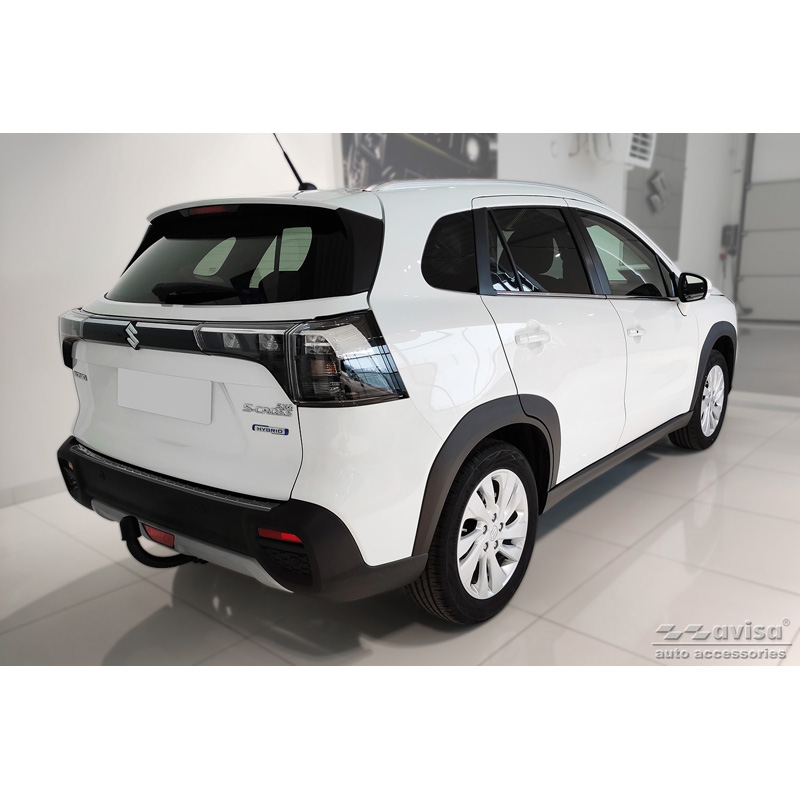 Zwart RVS Achterbumperprotector  Suzuki S-Cross II 2022- 'Ribs'