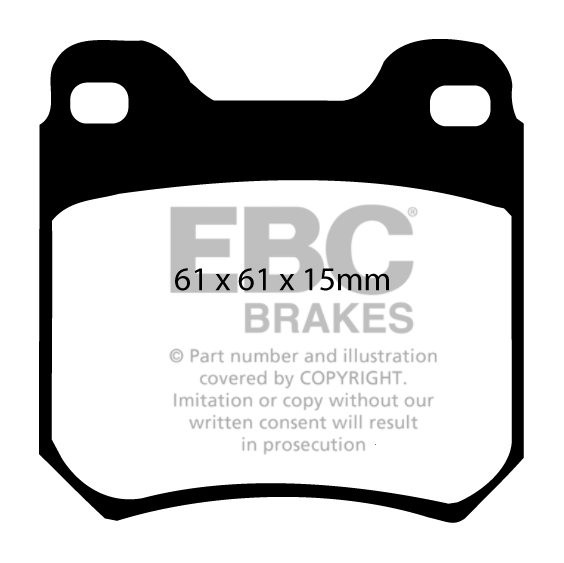 EBC Brakes SAAB 9-mei 2.0 Turbo 97-99 Remblokken achterzijde gre