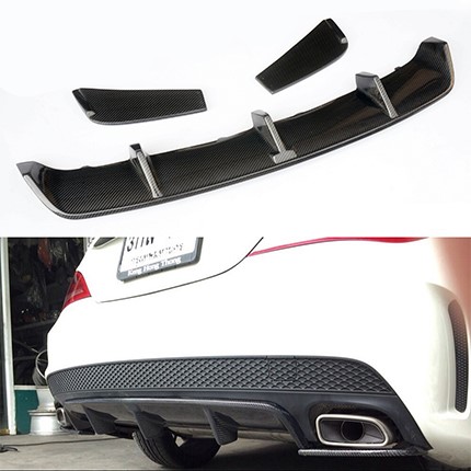 Carbon Diffuser passend voor Mercedes CLA W117 AMG Pakket