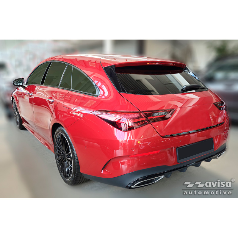 Avisa Zwart Chroom RVS Kofferbak Sierlijst  Mercedes CLA Shooting Brake (X118) 2019-