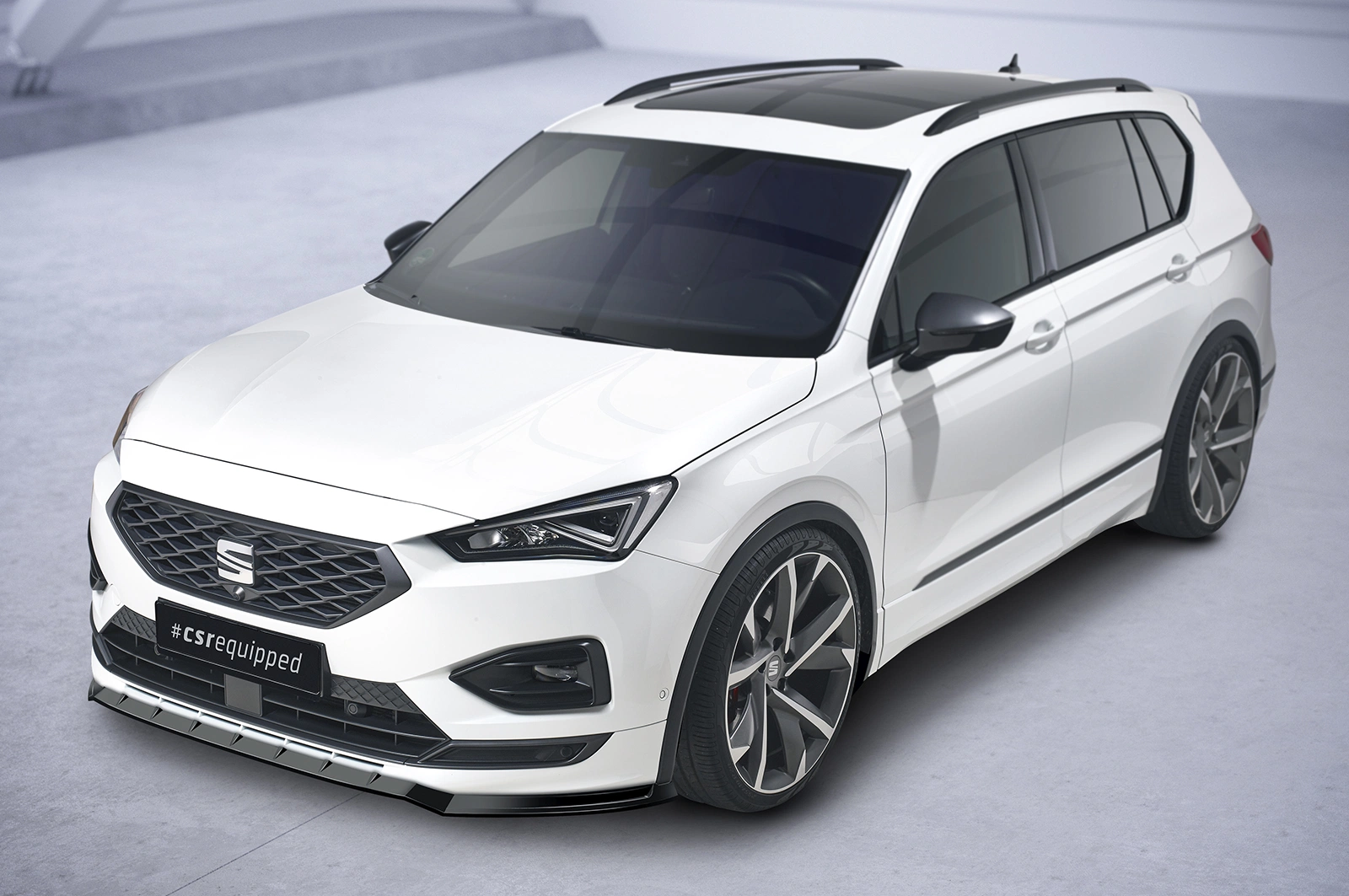 Voorspoiler passend voor Seat Tarraco FR Glans Zwart (2018–)