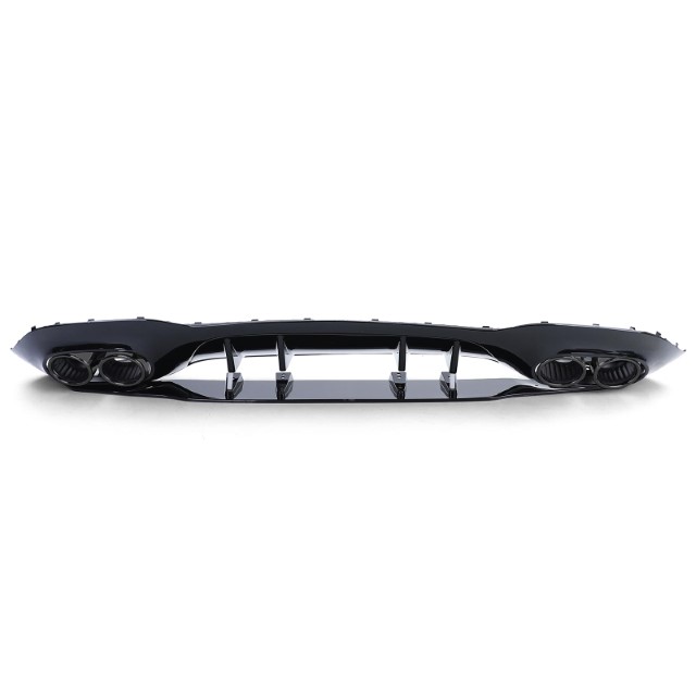 Diffuser passend voor Mercedes A klasse W177 A35/A45 Look Glans Zwart Sierstukken