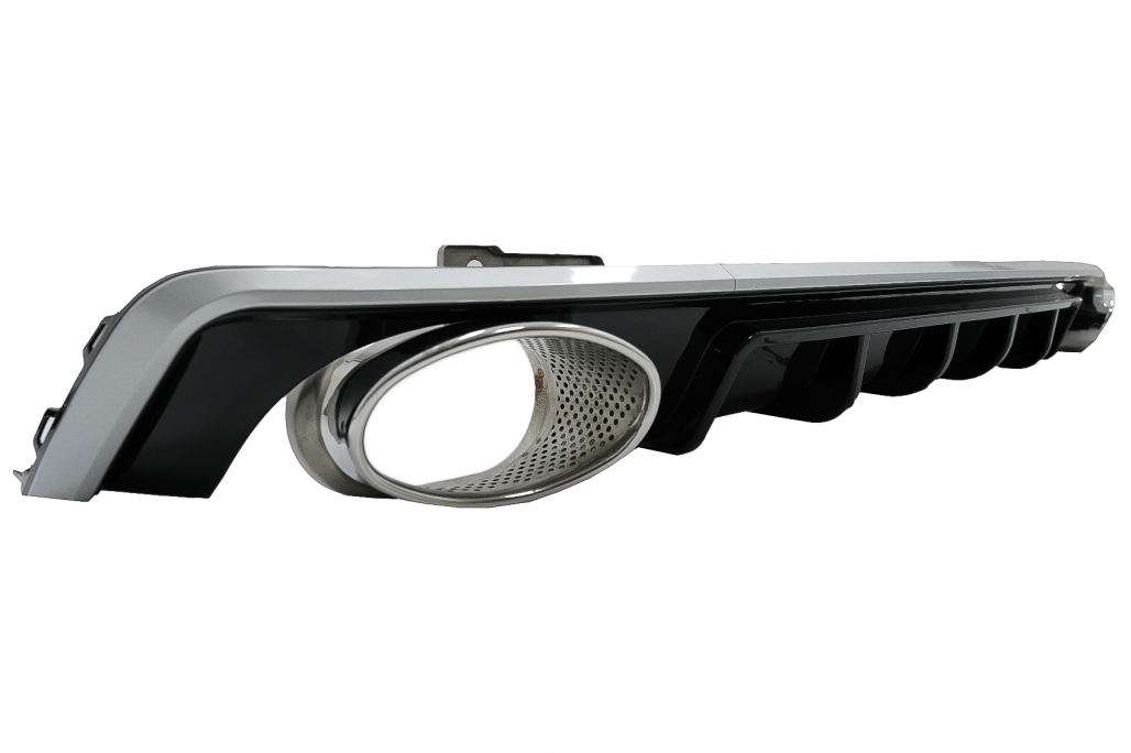 Diffuser passend voor Audi A6 S-Line C8 Zilver incl. sierstukken