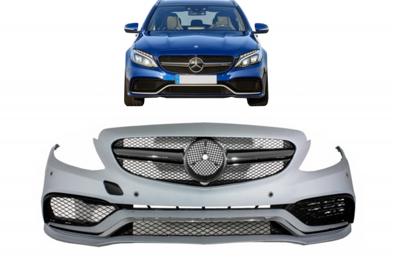 Voorbumper passend voor Mercedes W205 C63 AMG look