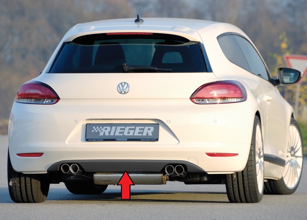 Diffuser passend voor Volkswagen Scirocco Rieger