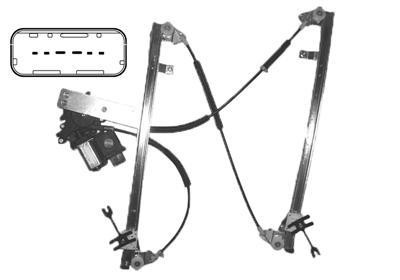 raammechanisme, incl motor, achterportier, rechts Citroen Xsara