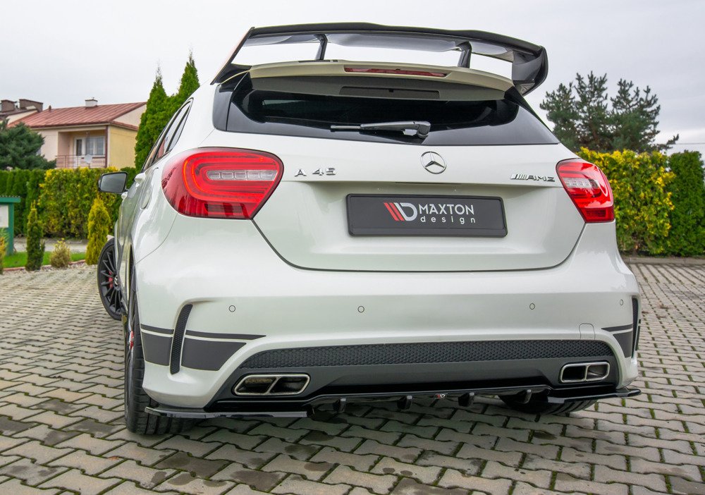 Diffuser Hoeken Mercedes W176 A45 AMG Glans Zwart