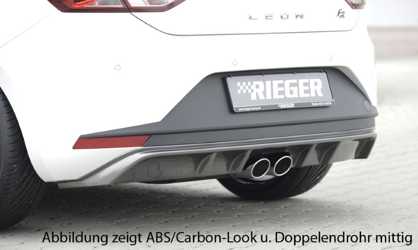 Diffuser passend voor Seat Leon F5 FR Rieger dubbele uitlaat links + rechts