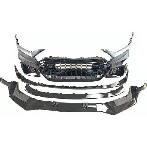Voorbumper passend voor Audi A7 C8 4K8 2019-.. RS7 Look Zwart