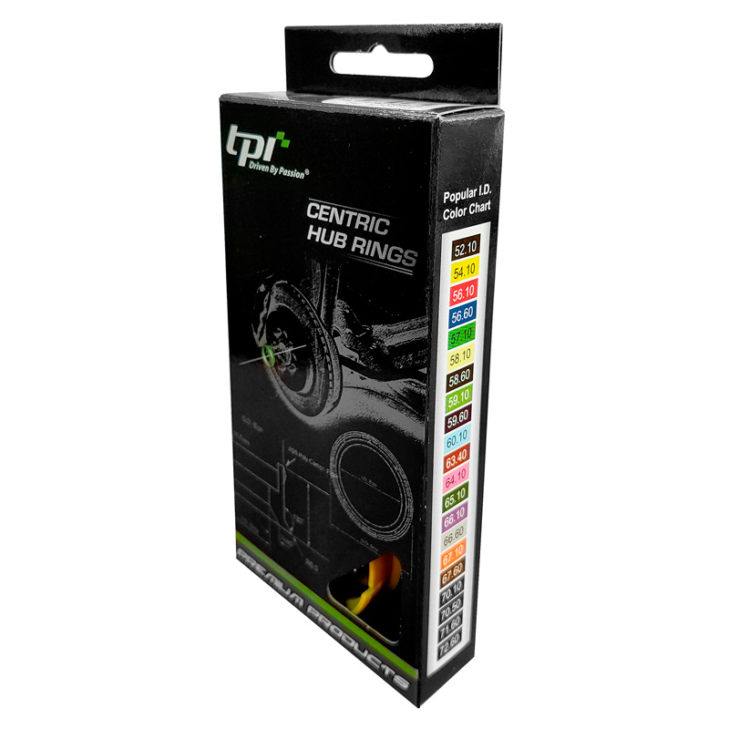 Set TPI Centreerringen - 74.1->60.1mm - Process Blauw