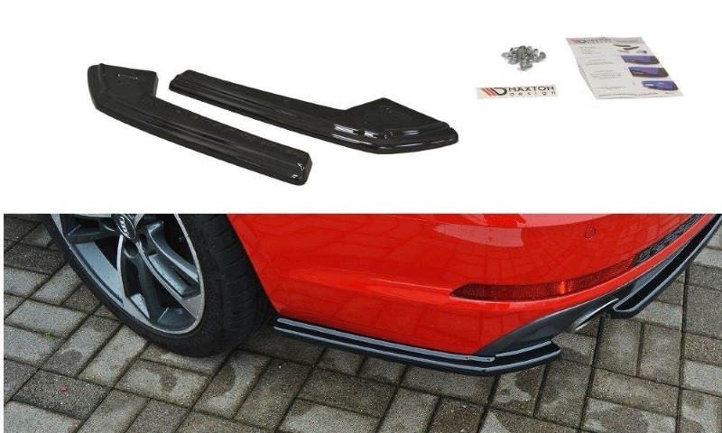 Achterzij Spoilers Audi A4 B9 S-Line Glanzend Zwart