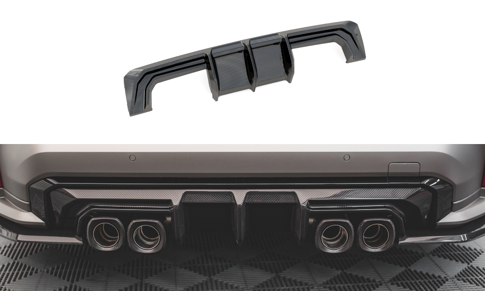 Diffuser passend voor BMW M4 G82 / M3 G80 / G81 Maxton Carbon
