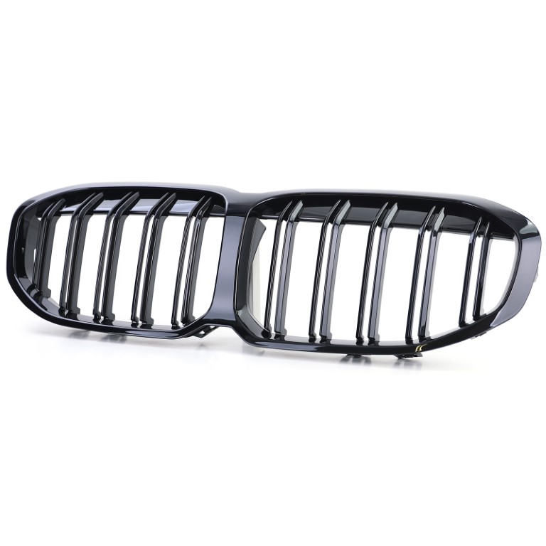 Grill passend voor BMW 1 F40 Dubbele Spijl Glans Zwart