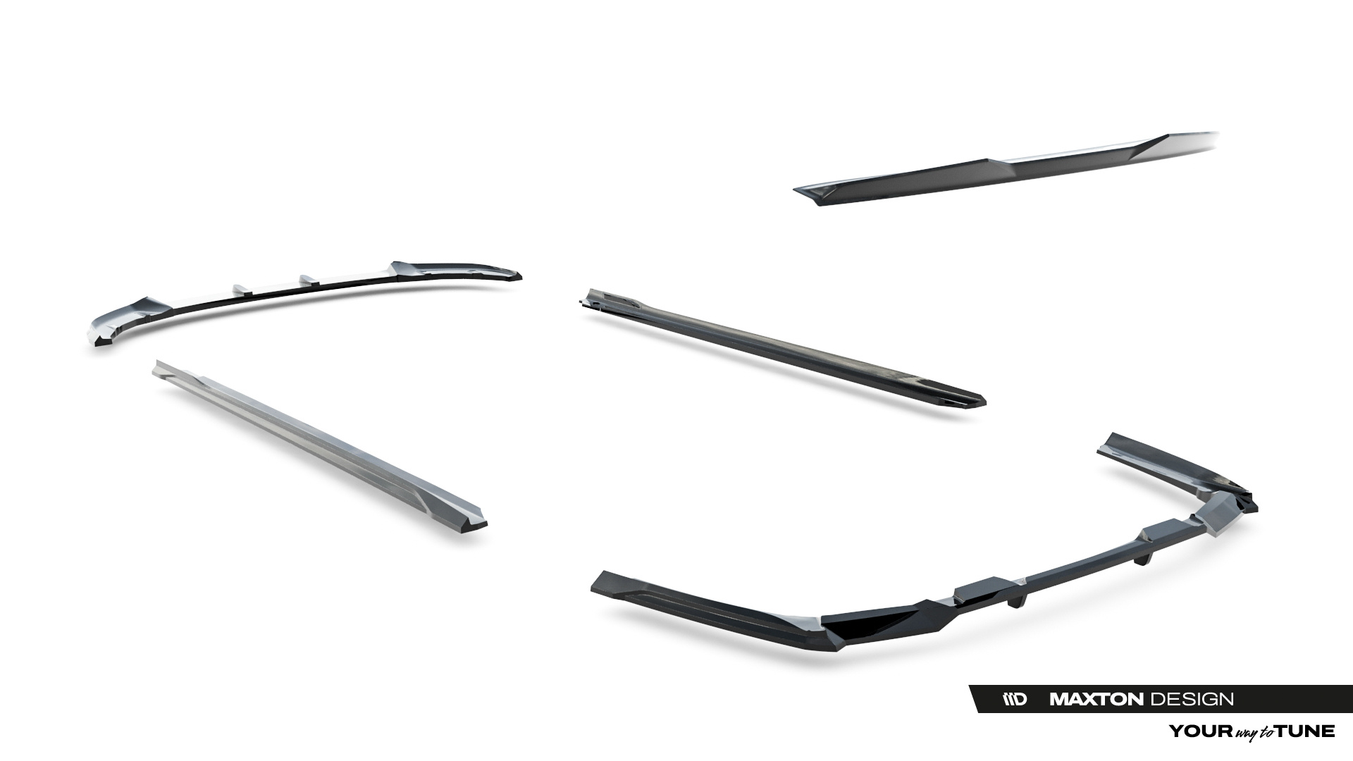 Bodykit passend voor BMW 5-serie G60 M-Pack Maxton Glanzend zwart V.1