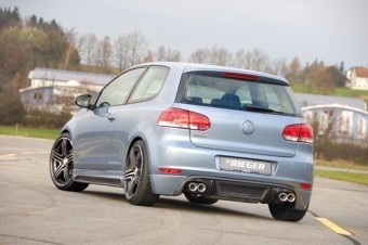 Achterbumper Diffuser passend voor VW Golf VI Rieger Enkel Carbon